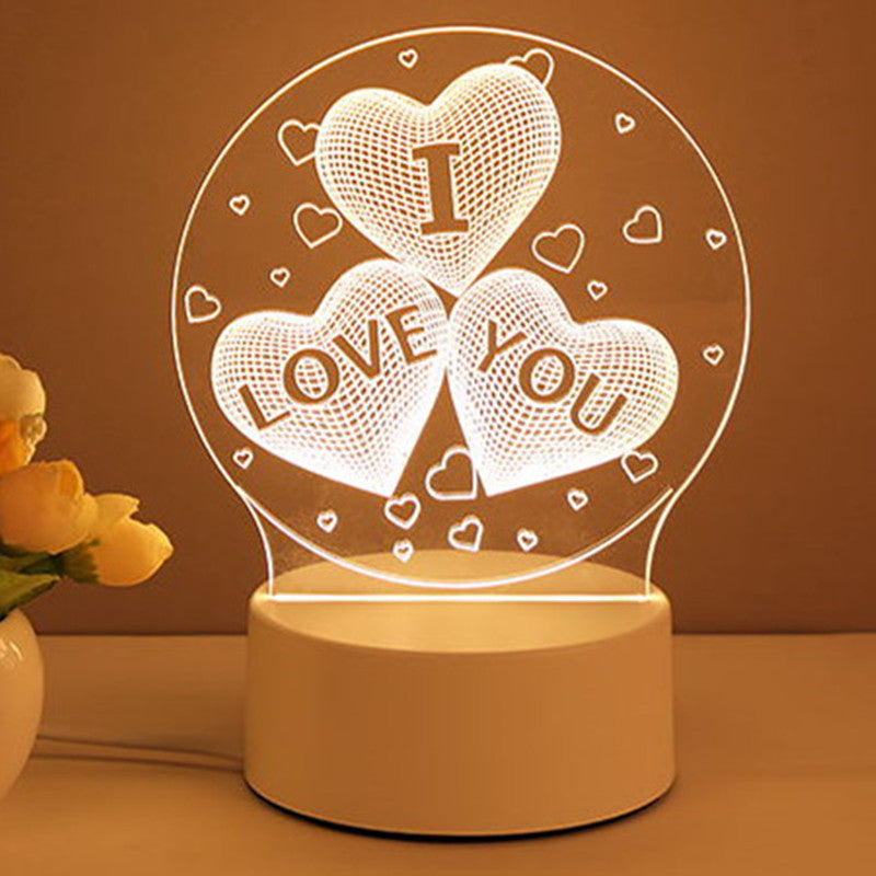 3D Lamp Acrylic USB LED Night Lights Neon Sign Lamp Xmas Home Decorations For Room Decor, Birthdays Gifts